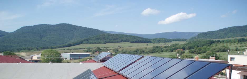 Obrázok č. 27: Solárny ohrev teplej vody v domove dôchodcov v Janovej Lehote Zdroj: THERMO/SOLAR Žiar s.r.o. Niektoré verejné budovy môžu vykazovať príliš malú spotrebu teplej vody, aby bolo ekonomické zavedenie obnoviteľného zdroja tepla.