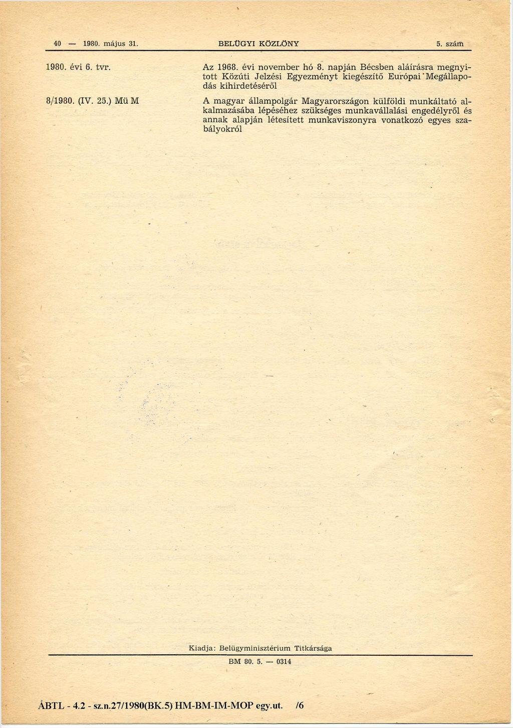 40 1980. m áju s 31.