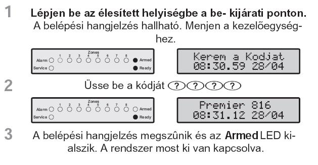 Ha a rendszerben csak egy partíció van, akkor a második lépés elhagyható, elég a kódbevitel.