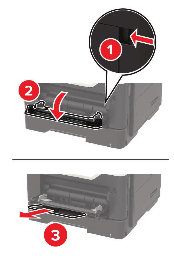 Megjegyzés: A papírelakadás elkerülése érdekében, ne vegyen ki tálcákat a nyomtató