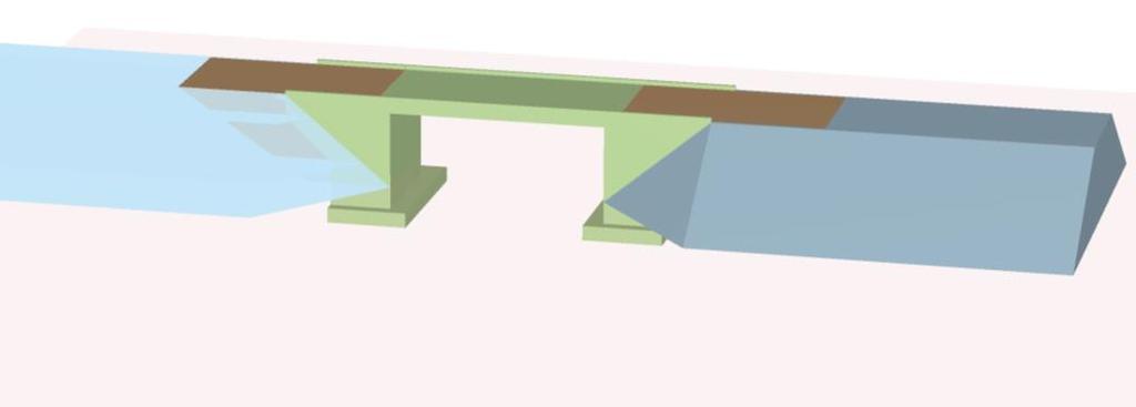 4. GEOTECHNIKAI SZÁMÍTÓGÉPES MODELLEZÉSI EREDMÉNYEK 4.4. Egy átlagos vasúti híd komplex modellezése A modell legfontosabb