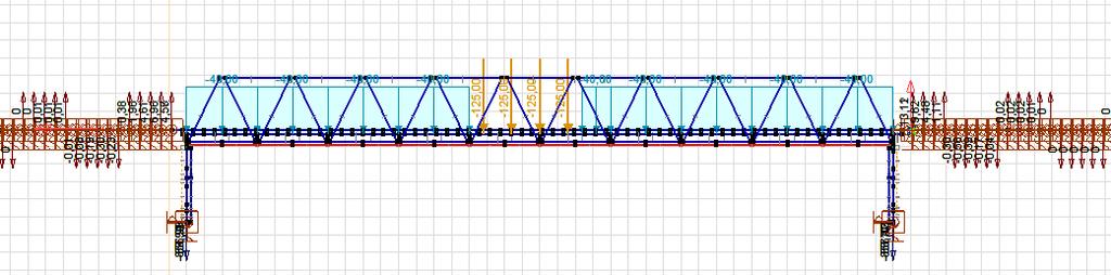 9. HIDAK ÁTMENETI SZAKASZAI AxisVM 13 futtatási eredmények Paraméterek: L = 40 m támaszközű, alsópályás, rácsos híd hídhoz csatlakozó vb.