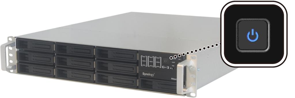 2 A LAN kábel használatával csatlakoztassa a RackStationt a switchhez/routerhez/hubhoz.