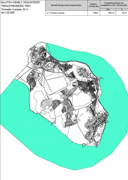 TIHANY VÍZPART-REHABILITÁCIÓS TANULMÁNYTERV MÓDOSÍTÁSÁT MEGALAPOZÓ TERV 68 Kiemelt térségi övezet jel e megnevezése F-1 Felszíni vízminőség-védelmi terület övezete Megjegyzés Tihany közigazgatási