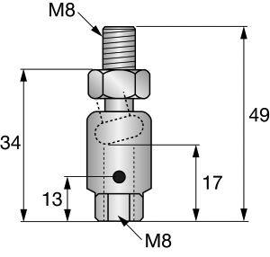 0,03 kg 50 418036 MP M12 M12 5,0 kn 15 0,10 kg 25 418038 Görgős csúszómegfogás MPSG Függesztett csővezetékek és légcsatornák egyedi