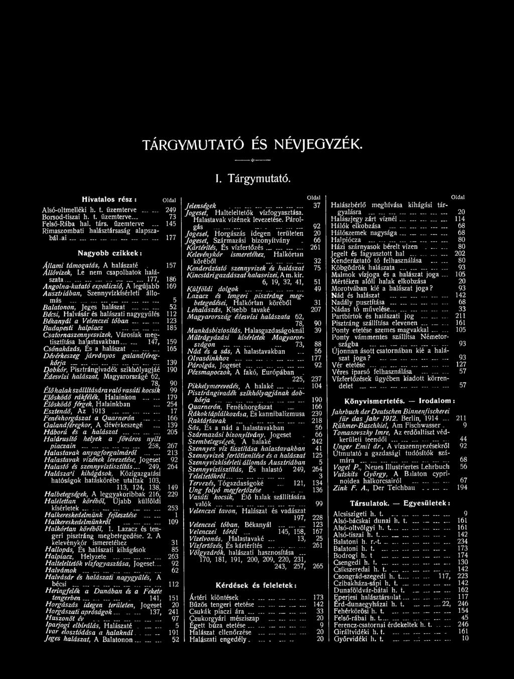 ........ 165 Dévérkeszeg járványos galandféregkórja 139 Dobkór, Pisztrángivadék szikhólyagjáé 190 Édesvízi halászat, Magyarországé 62, 78, 90 Élő halak szállítására való vasúti kocsik 99 Élősködő