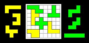 Pentominó Sokféleképpen ismert játék alapváltozatában ketten versenyeznek. A pentominó készletet (abból, egymást követően, 1-1 db-ot választva) felosztják egymás között.