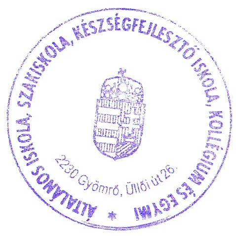 2. Legitimáció A Szervezeti és Működési Szabályzatot az intézmény szülői szervezet véleményezte és elfogadta. Gyömrő, 2018. január 23.