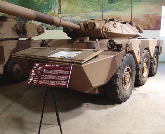 Nemzetközi haditechnikai szemle 23. ábra. AMX 10RC felderítő harcjármű múzeumban sárlója volt Franciaországnak.