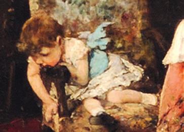 család a szalonban / részlet (1880; v.