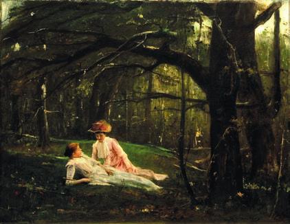 Munkácsy Mihály: Pihenés az erdőben / Csevegés az erdőben (1886; Munkácsy Mihály Múzeum) Pihenés az erdőben / Csevegés az erdőben (1886; Munkácsy Mihály Múzeum) Munkácsy Barbizonban, a Pihenés az