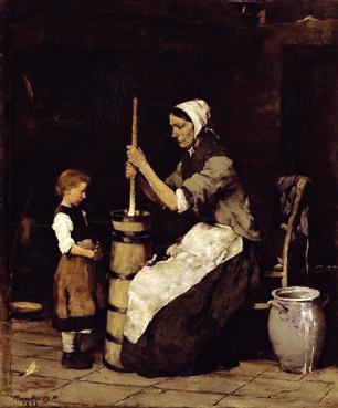 Munkácsy Mihály: Köpülő asszony (1873; Szépművészeti Múzeum