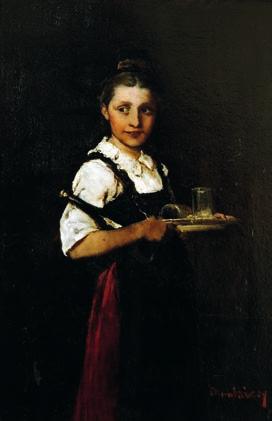 felületalakítással modellálta. A Leány tálcával című képnek, és tulajdonképpen ennek a leánynak ismerjük a kistestvérét.