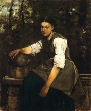Munkácsy Mihály: Persely előtt (1874; Szépművészeti Múzeum Magyar Nemzeti Galéria)