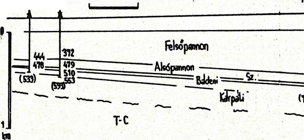 A Bu-13 fúrásban a rétegsor hasonló, de a rétegdőlés kisebb, 20-25 körüli. Ez a rétegsor Majzon szerint gazdag rupéli mikrofaunát tartalmaz.