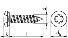 reca párkánycsavarok window si screws encsefejje, Torx acé, Cikkszám 012 003 Befogószár mérete TX 20 dk 7,9 k 2,5 d 3,9 1 012 003 91 22 012 003 922 012 003 9 38 012 003 938 Műanyag sapkák cover caps