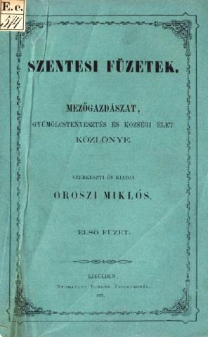 11. kép A Szentesi Füzetek címlapja
