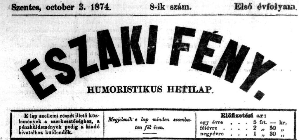 28. kép Az Északi Fény fejléce 29.