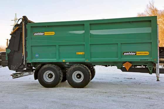 Vaňové návesy sklápateľné dozadu TMK120, TMK160, TMK200, TMK300 Zosilnené nápravy Stabilné pruženie Hydraulické otváranie zadnej časti Zaoblený vnútrajšok 2 okruhové vzduchové brzdy TMK120 K200