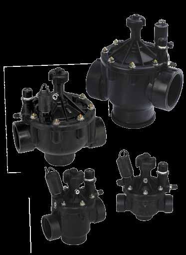 P-220-as szelepek Csatlakozás: 25 mm (1 ), 40 mm (1 ½ ) 50 mm (2 ), 80 mm (3 ), BSP vagy NPT Elektromos vezérlés Nyomásszabályzó opció Egyenes- és sarokszelep egyben A Toro P-220 sorozatú szelep a