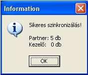 A szinkronizálás segítségével frissíthetjük a pénzügyi modul partnertörzsét valamint a felhasználókat. 3. Beállítások 3.1.