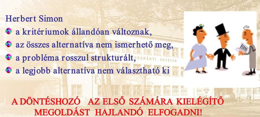 A KORLÁTOZOTT RACIONALITÁS