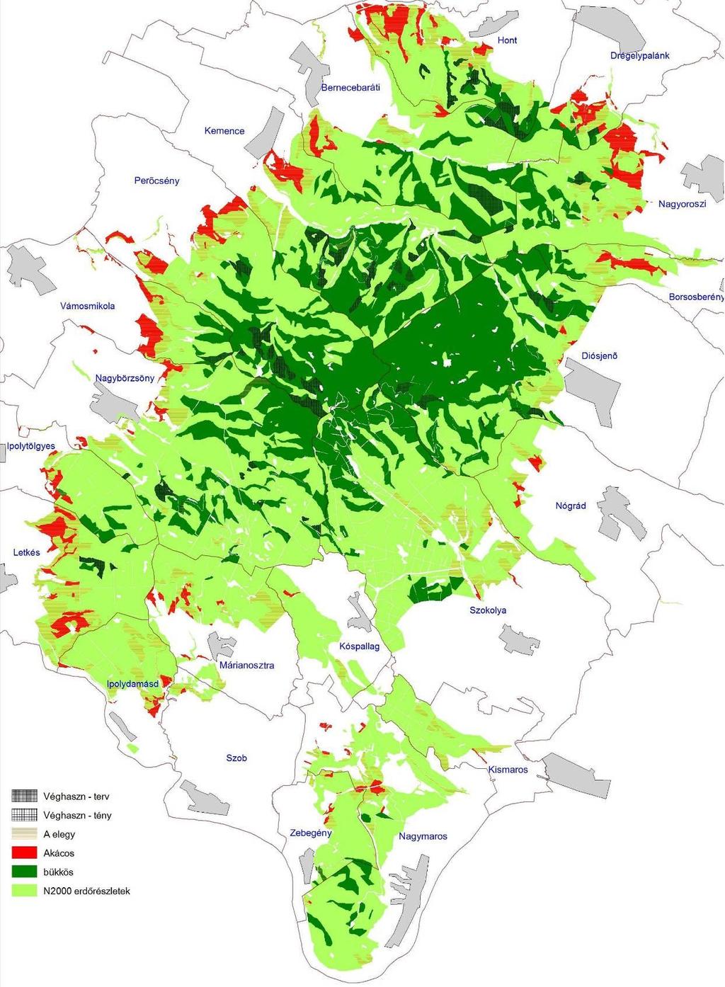 élőhelyet (pl. 9180) takar. A természetvédelmi szempontból jelentős fajok többsége az idős erdőkhöz (ill. idős faegyedekhez) kötődik.