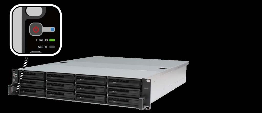 4 A RackStation bekapcsolásához nyomja meg a