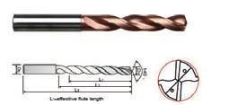 3xd 3160503-135D 13,5x43x60x107 mm HM 30 622 3160503-140D 14,0x43x60x107 mm HM 30 622 3x0 Tömör keményfém csigafúró hűtőcsat.