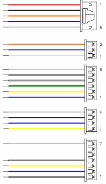 Wiegand IN1 SÁRGA 3 TTL, Wiegand OUT0 ZÖLD 4 TTL, Wiegand OUT1 FEHÉR 5 GND FEKETE 6 ÁRNYÉK GND SZÜRKE PIN PIN