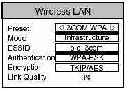 Ha a TCP/IP-t választja ki a hálózati menüből, a következő menük tűnnek fel a kijelzőn.