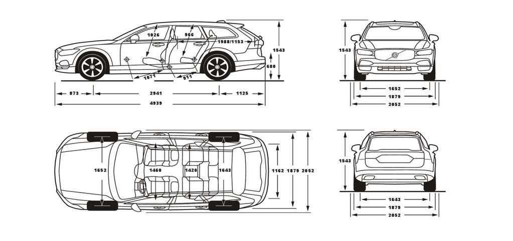 VOLVO V90 MŰSZAKI ADATOK T4 AUT T5 AUT T6 AWD AUT 8 TWIN ENGIN D3 MAN /AUT D3 AWD AUT D4 MAN/AUT D4 AWD AUT D5 AWD AUT MOTOROK Motortípu 4-hengere, 16 zelepe, 4-hengere, 16 zelepe, közv. befeck.