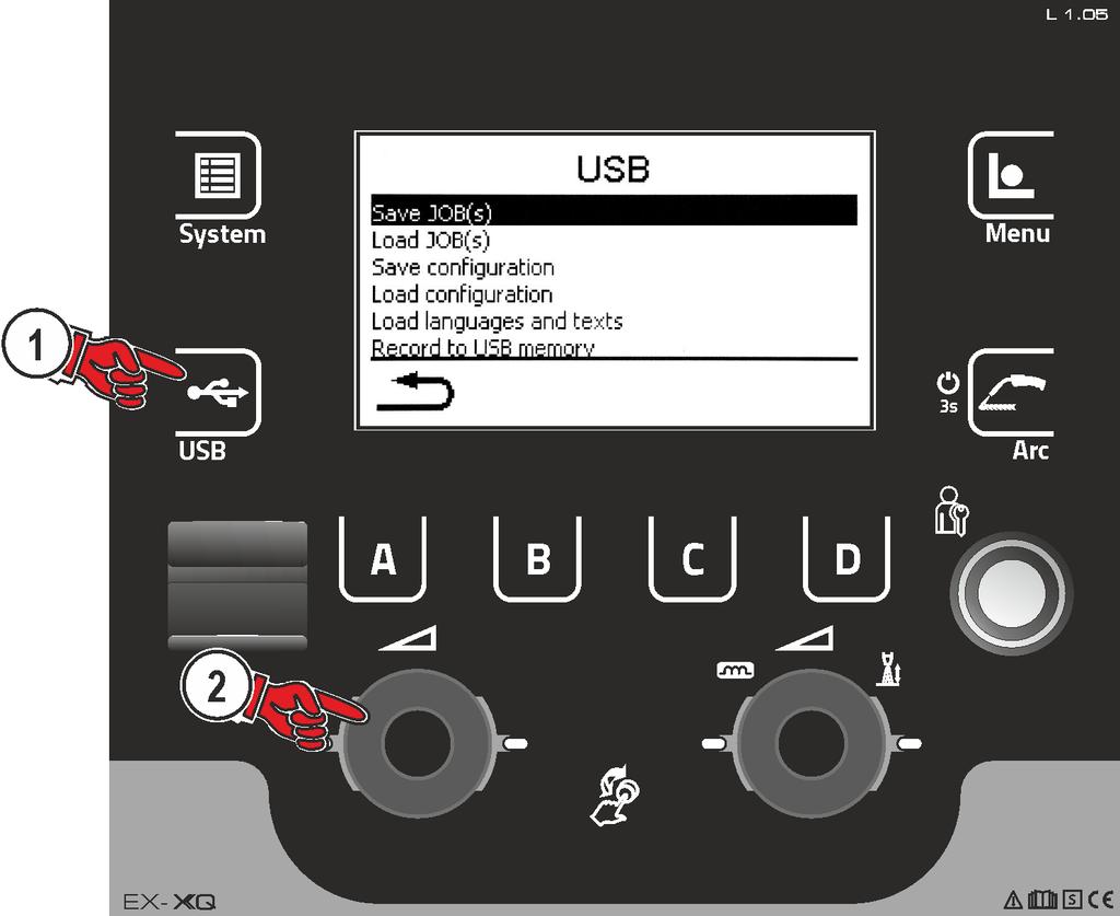 A készülékvezérlés kezelése Offline adatátvitel (USB) 5.6.7.