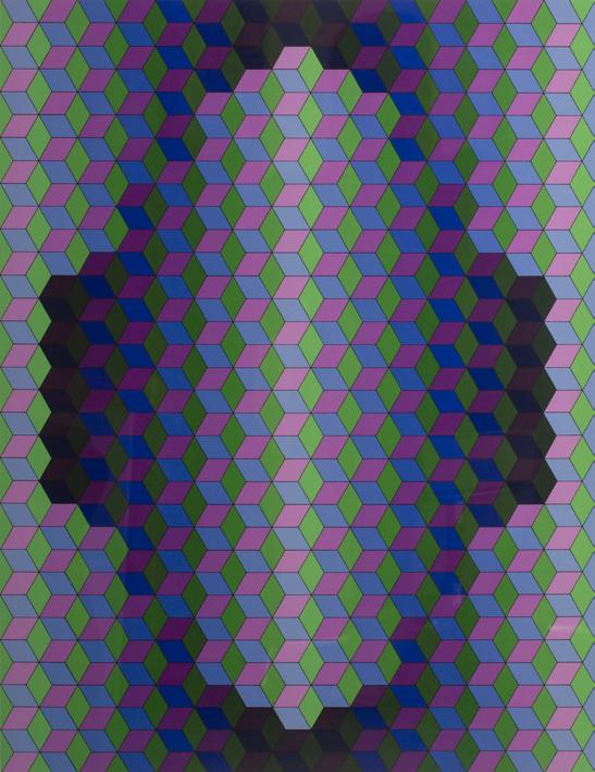 000 Ft / 140 EUR Victor Vasarely: Lüktetés, 1970-es