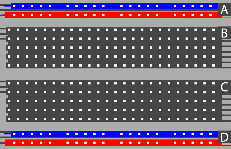 akkumulátor cellákhoz A hegesztő berendezés előkészítése Gyenes Martin Viktor 13. ábra Breadboard bekötése [6] Ahogy azt a 13. ábra is mutatja, egy sorban 5 pin van, amik közösítve vannak egymással.