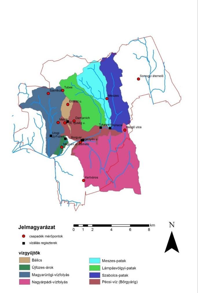 esetében a természetes hatótényezőkön kívül a csapadék- és szennyvízelvezető hálózat struktúrája, vezetőképessége, valamint az impermeábilis felszínek aránya lehet a legfontosabb tényező (RONCZYK -