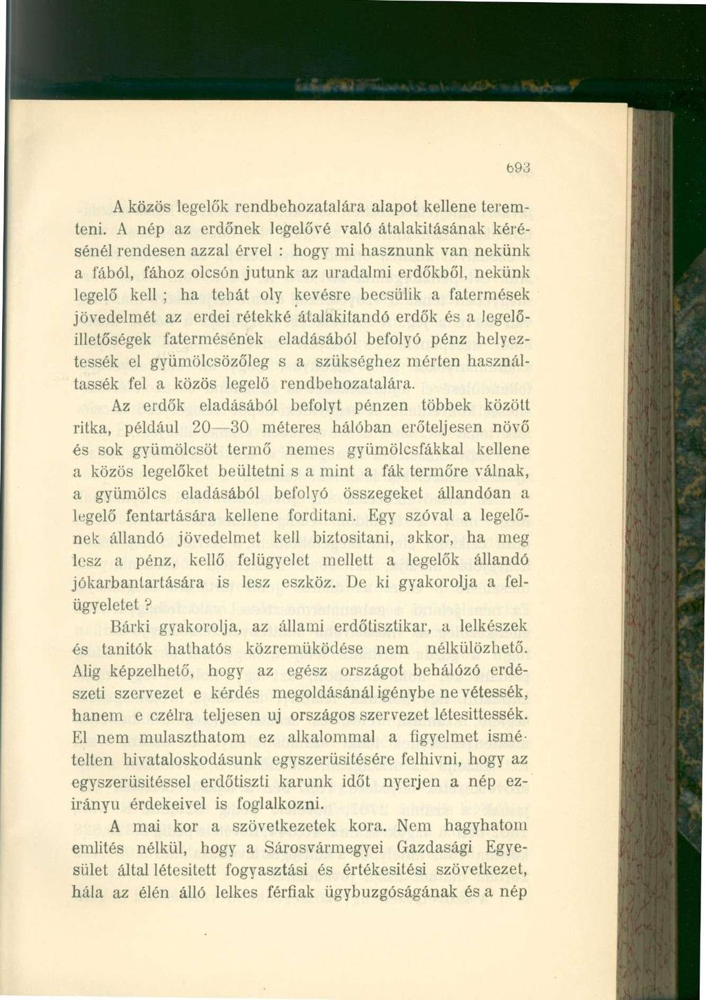 b93 A közös legelők rendbehozatalára alapot kellene teremteni.