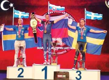 majstrovstvách sveta v tureckej Antalyi v kategórii žien do 60 kg ľavou rukou.