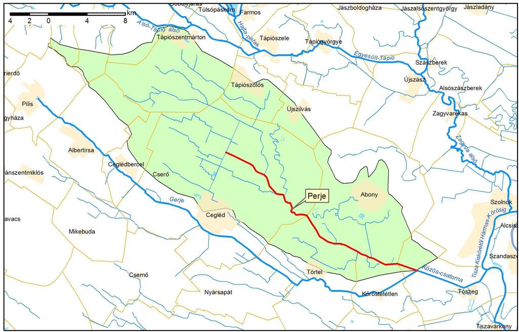 1.14. Érintett felszín alatti víztestek: Felszín alatti víztest típusa Név Kódszám Sekély porózus Duna-Tisza köze - Közép-Tisza-völgy sp.2.10.