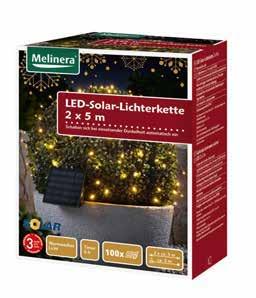 NAPELEMES LED- FÉNYFÜZÉR Energiatakarékos és tartós, melegfehér fényű LED-del (2X50 ) Sötétedéskor automatikusan bekapcsol, kézzel kikapcsolható