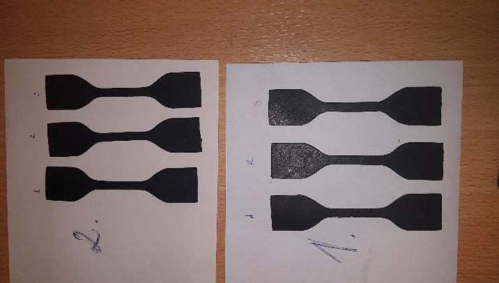 ábra: A próbatest kivágására szolgáló eszköz (a), és a kivágás folyamata (b) (Forrás: saját fotó) A mérésnél a próbatestek ún.