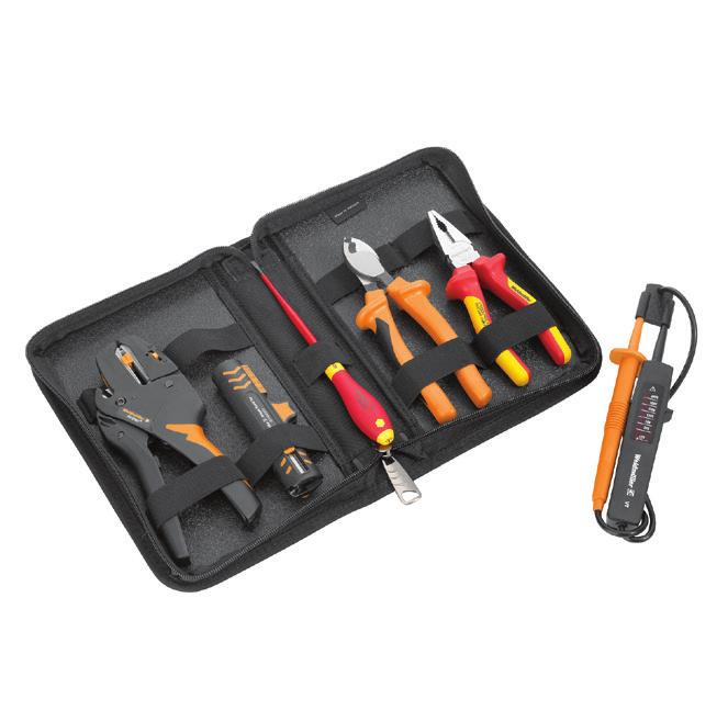 Rendelési szám: 2579420000 Szerszámcsomag táskával - P BAG Set 3 0,08 0 mm 2 998950000 VT 2 pólusú feszültség vizsgáló 400V AC/DC 9008390000 SDIS 0.6X3.