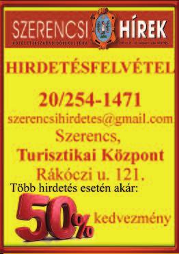Ár megegyezés szerint. Érd.: 70/314-3353. (19-2) Szerencsen Rákóczi út 135 sz.