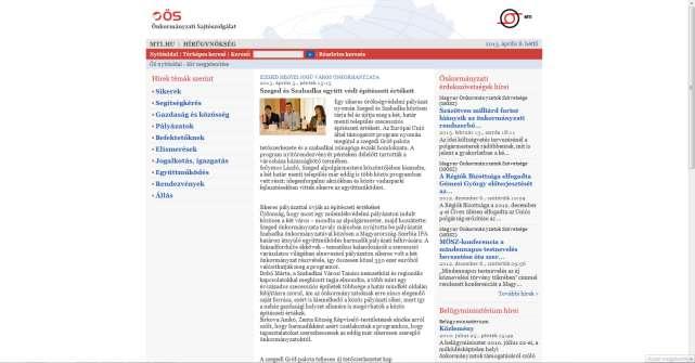 onkormanyzat.mti.hu http://onkormanyzat.mti.hu/hir/31922/szeged_es_szabadka_egyutt_vedi_epiteszeti_erteke it Szeged és Szabadka együtt védi építészeti értékeit 2013.04.05.