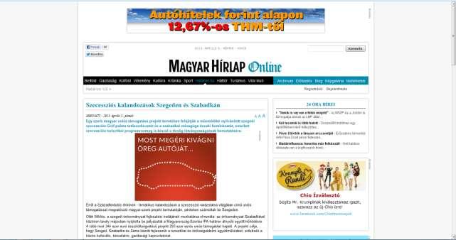 magyarhirlap.hu http://www.magyarhirlap.hu/szecesszios-kalandozasok-szegeden-es-szabadkan Szecessziós kalandozások Szegeden és Szabadkán 2013.04.05.
