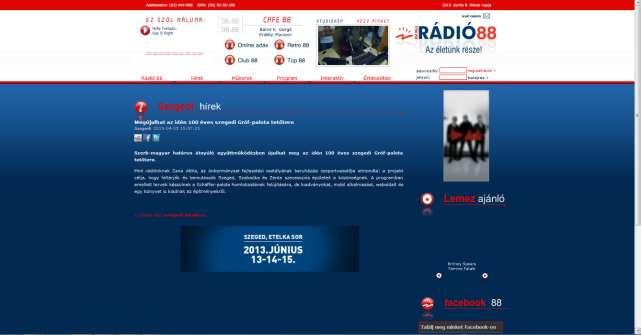 radio88.hu http://www.radio88.hu/megujulhat_az_iden_100_eves_szegedi_grofpalo Megújulhat az idén 100 éves szegedi Gróf-palota tetőtere 20134.04.05.