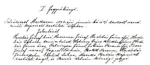 5. sz. ábra [21] Az elöljáróság élén a bíró állt. Időrendi sorrendben markazi bírók voltak: 1865-1871 Juhász Antal (1811-1891) 1871-1875 Hadobás Antal (1827-1879) 1875-1879 I.