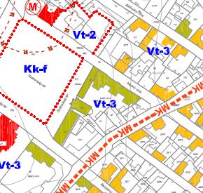 Vt Vt 19 A területen a szabályozási vonalak törlése, mivel a 16