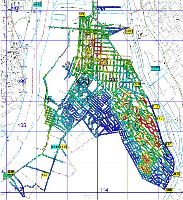 2016-2017-I. / 34 Vízelvezető hálózat gyenge pontjainak feltárása Detecting of weak points in a drainage system Csepel vízelvezető hálózatának a modellezése a feladat.