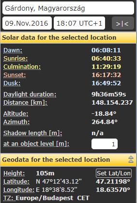 1.14 A túlélés lehetősége 6. ábra: látási viszonyok az ütközéskor kép forrása: www.suncalc.